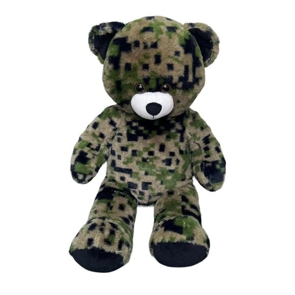 BUILD A Bear Digital Camo Bear Camouflage Plush  Teddy Bear - Picture 1 of 8